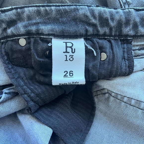 R13 Kate Skinny Jeans | Low Rise | Cropped | Distressed | Sz 26 | Made in Italy - Picture 4 of 10